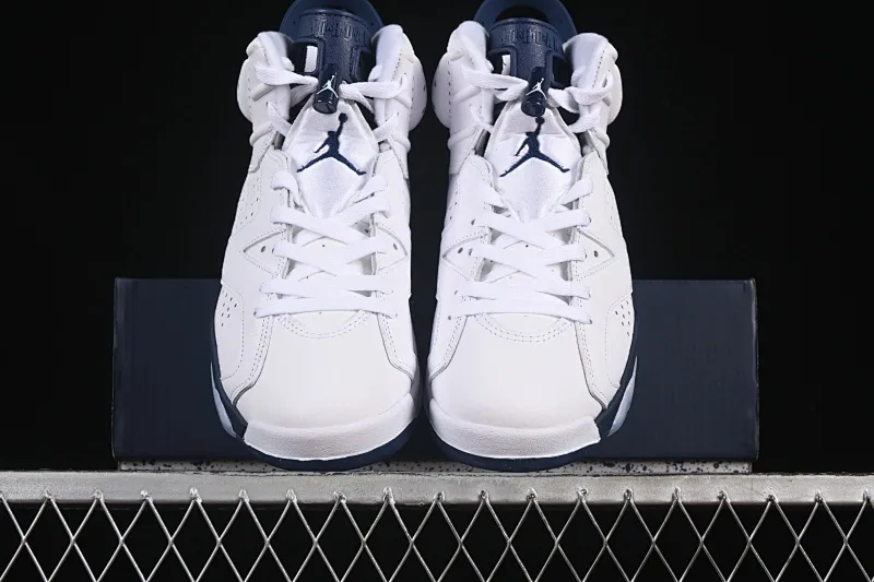 All categories Air Jordan Jordan series basketball shoes Air Jordan 6 F version Air Jordan 6 Retro "Midnight Navy" AJ6 Joe 6 white sea blue CT8529-141